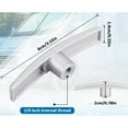 thumbnail image 4 of 2-Pack Aluminum RV Waste Valve Handle - Silver T-Type Replacement for Camco Valterra, 8*2*1.4cm, Durable T1003-6MN Compatible Sewer System Parts, Lightweight 31g RV Accessories, 4 of 6