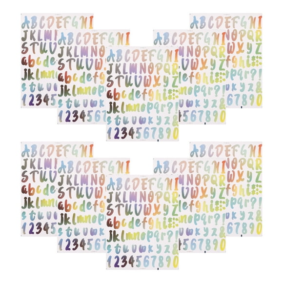 10 Sheets of Vinyl Alphabet Stickers Small Vinyl Letter Stickers Vinyl Alphabet Number Stickers Waterproof Vinyl Letter Stickers Number Sticker Letters Decals Decors