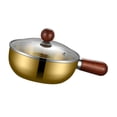 thumbnail image 1 of Cacerola calentadora de de acero inoxidable para el hogar con tapa portátil para hervir compatible con todas las estufas olla para leche 14 cm de oro, 1 of 8