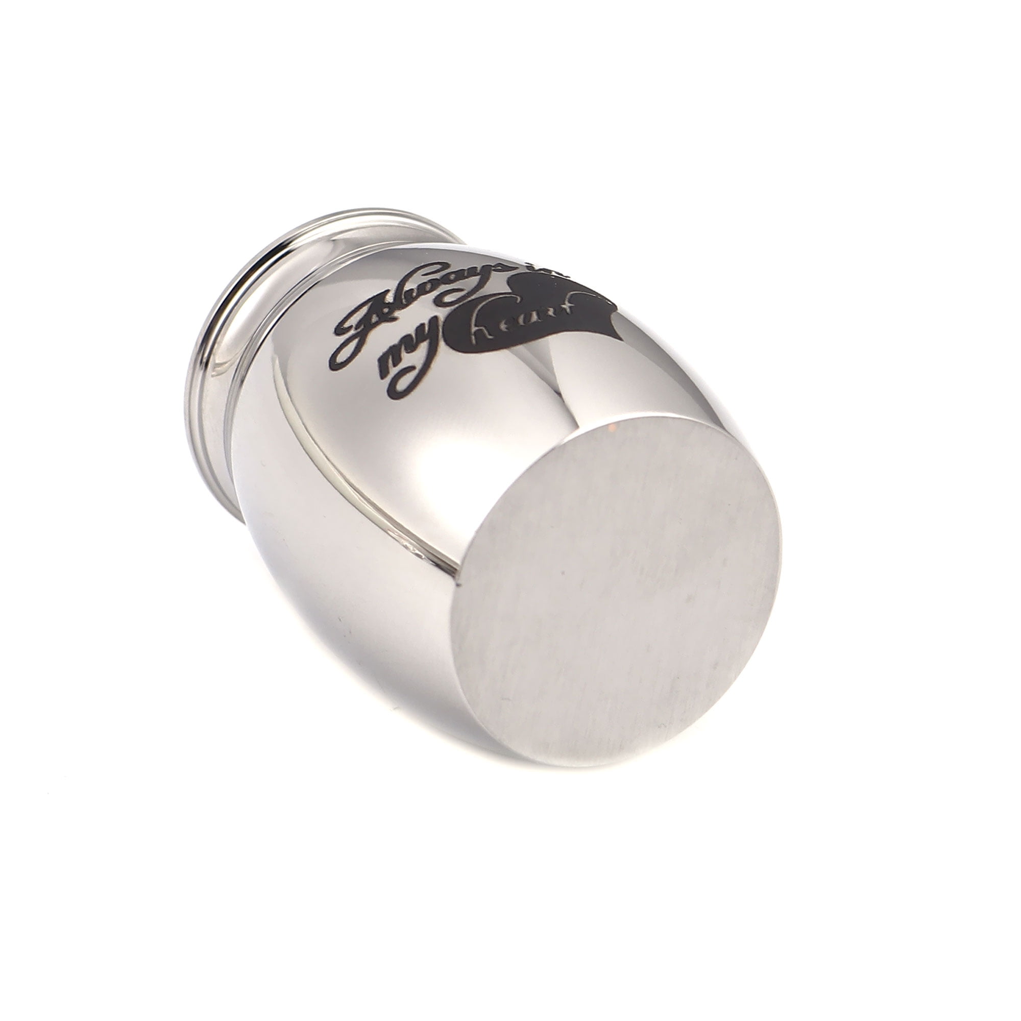 "Always in my Heart" Silver Mini Cremation Urns for Human Miniature Pet Ashes Holder Memorial Keepsake Waterproof Ash Container with Free Gift Pouch