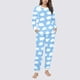 thumbnail image 5 of Conjunto de top y pantalones de poliéster con bolsillos largos y estampado de cuello redondo informal para mujer, 5 of 6