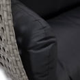 thumbnail image 6 of LeisureMod Mendoza Light Gray Wicker Patio Double Swing Chair in Dark Gray, 6 of 11