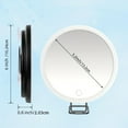 thumbnail image 2 of GoXteam 10x Magnifying Mirror with Light Suction Cup, Close Up Makeup Mirror for Tweezing with Stand, 3 Color Lighted Personal 10x Mirror for Closer Partial Details, Black, 2 of 7