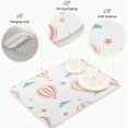 thumbnail image 4 of FREEAMG Dish Drying Mat Cute Hot Air Balloons Microfiber Kitchen Dish Mat Super Absorbent Dish Drainer Mat Fast Drying Heat-resistant Drying Mat for Kitchen Counter, 16"x18", 4 of 7