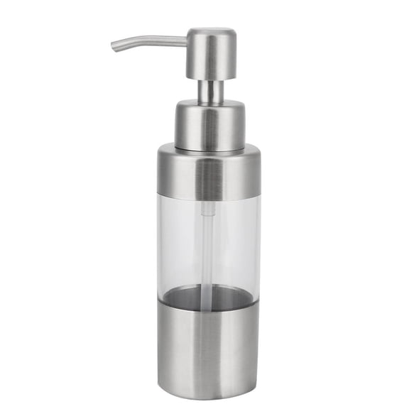 BIMZUC Transparent ABS & Stainless Steel Hand Soap & Lotion Dispenser Pump – Durable, Refillable, Easy‑Use Bathroom Bottle