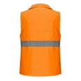 thumbnail image 3 of Womens Travel Hiking Vest Light Weight Stand Collar Sleeveless Outdoor Jackets Full Zipper Golf Fishing Vest Orange, M, 3 of 4