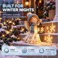 thumbnail image 5 of 11.81 Inch Solar Christmas Step Lights, Outdoor Christmas Decorations with Projection, Angel Nativity Holy Family Glow Christmas Decor for Porch, & Front Step, 5 of 6