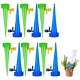 thumbnail image 1 of 12 Pack Piquets d'Arrosage Automatique pour Plantes Dispositifs d'Irrigation Goutteurs Automatiques Système d'Eau pour Plantes de Vacances avec Valve de Contrôle Réglable Design Interrupteur, 1 of 5