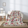 thumbnail image 2 of Disketp Roses Mixed Zebra Cozy Flannel Fleece Throw Blanket: Has a velvety texture for All Seasons - Perfect for Women, Men, & Kids"40"x30", 2 of 6