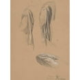 thumbnail image 2 of Józef Simmler 19x24 Black Ornate Framed Double Matted Museum Art Print Titled: Studies of the Queen's Dress Sleeves for the Painting ‘Queen Jadwiga's Oath’ (1867), 2 of 5