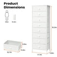 thumbnail image 2 of Pellebant 8-Drawer Dresser Chest Vertical Tower, White, 2 of 8