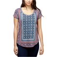 thumbnail image 2 of Lucky Brand Camiseta básica estampada para mujer, azul, mediana Lucky Brand  Camiseta básica, 2 of 2