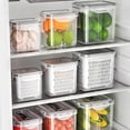 thumbnail image 3 of Double Layer Storage Case with Lid Food Grade Drain Basket Storage Box for Kitchen & Dining Gadgets, 3 of 5