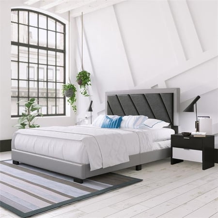 Boyd Sleep SVPBBG205DB Savannah Faux Leather Upholstered Platform Bed