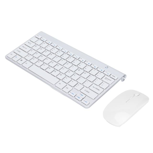 Combo De Teclado Y Mouse, Indicadores De Batería De Baja Potencia Combo De Teclado Y Mouse De Textura Fuerte Para Escritorio Para Macbook Para Windows ANGGREK Plata