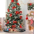 thumbnail image 4 of FMSHPON Running Horse Portrait Xmas Christmas Tree Skirt Stand Mat for Holiday Party Decoration Indoor Outdoor 48 inches, 4 of 6
