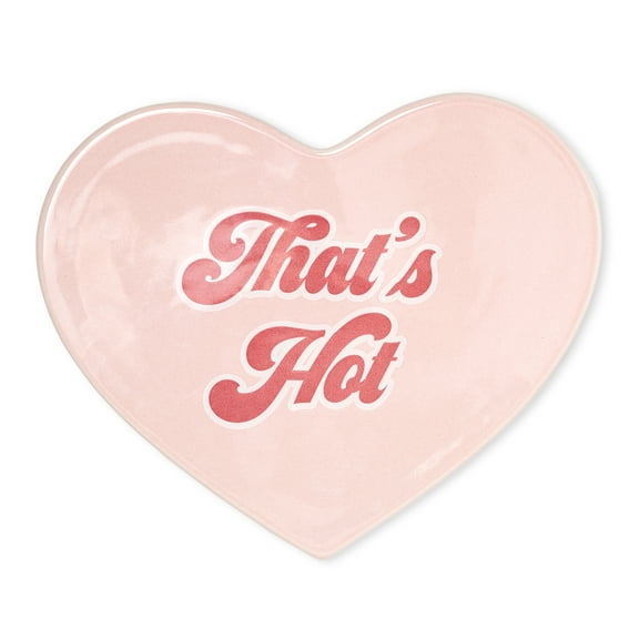 Paris Hilton Heart-Shaped Ceramic Trivet,  Durable and Heat Safe, That's Hot Design, Pink