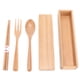thumbnail image 2 of Juego de 4 palillos y cucharas, vajilla de madera portátil con caja para el hogar, hotel, restaurante, 2 of 10