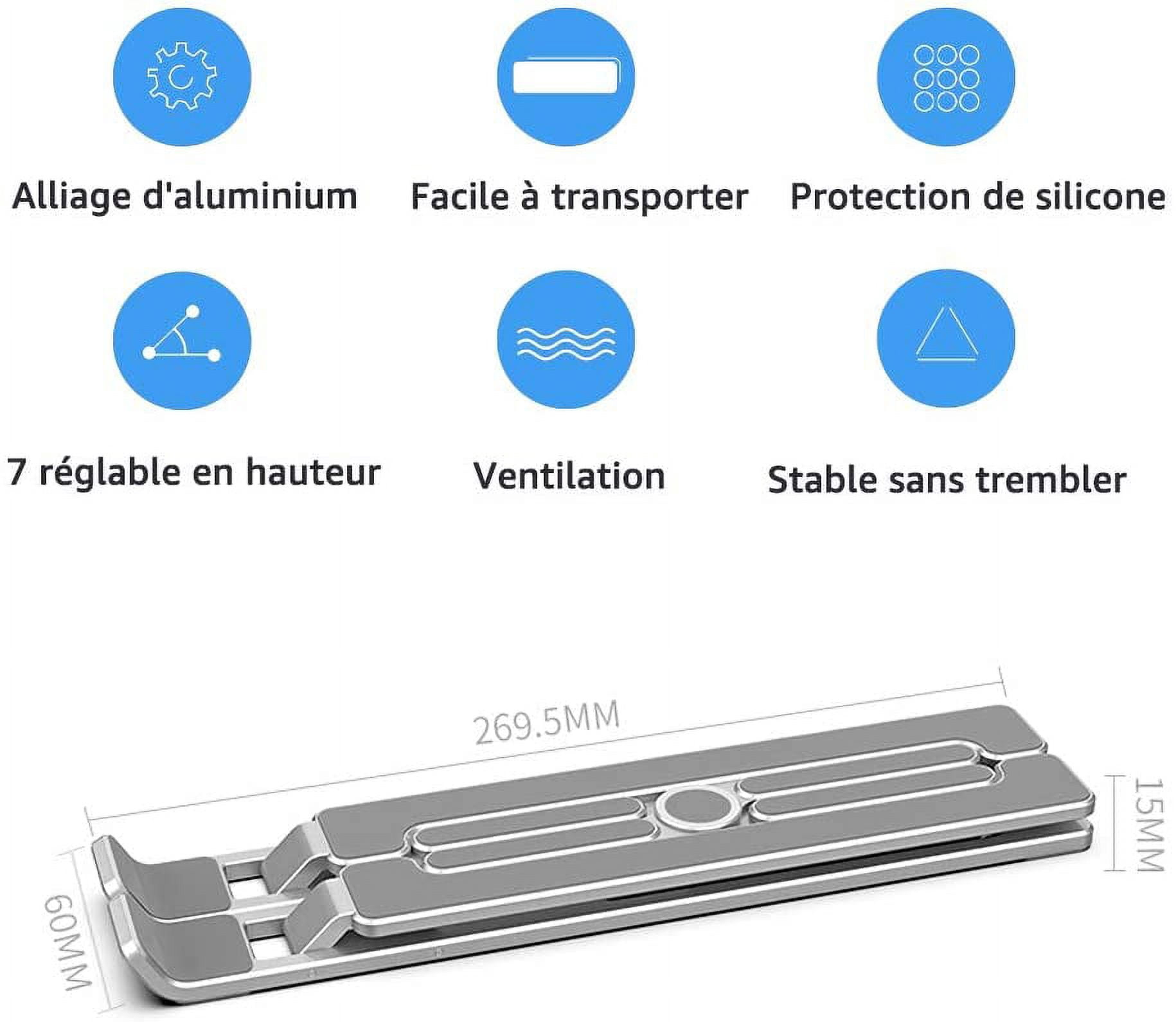 Ventilated Laptop Stand, Aluminum Laptop Stand, Adjustable Laptop Stand, Accessory For Macbook, Dell, Lenovo, Hp, Tablet, Other Laptops (10-18 Inch)