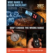 YTAKY Meat Thermometer, Instant Read Digital Meat Thermometer Waterproof -58 to 572°F with Backlight, Black