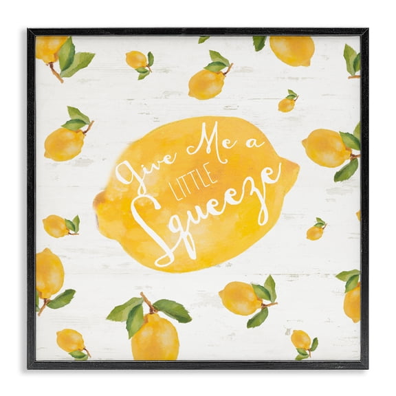 Stupell Industries Give Me A Squeeze Black Framed Giclee Art, design by Lanie Loreth