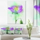 Belle Aquarelle Violette Fleur - Toile Florale Art Imprimer – image 1 sur 4