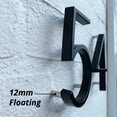 thumbnail image 6 of HASWARE 5 inch (12.5 cm) Floating House Number Apartment Door Numbers Mailbox Address Sign, Aluminum Alloy (#3, Black), 6 of 7