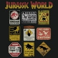 thumbnail image 2 of Boy's Jurassic World: Dominion Dinosaur Warning Sign Collage Graphic Tee Black X Large, 2 of 5