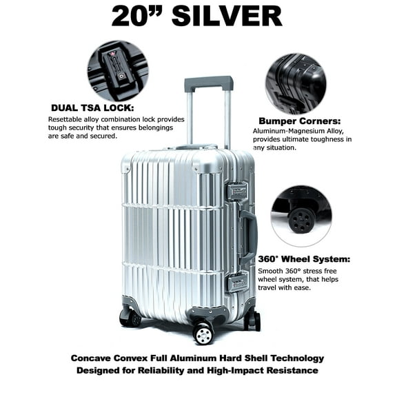 Cloud 9 Fashion All Aluminum Luggage