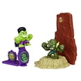 thumbnail image 1 of Marvel Stunt Squad Hulk vs. Abomination Playset with Action Figures (1.5”), 1 of 4
