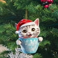 thumbnail image 4 of Lilixerw Personalized Christmas Tree Cute Cats Pendant,2D Acrylic Funny Christmas Cats Ornament for Christmas Tree Ornament, 4 of 5