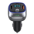 thumbnail image 1 of Coche Bluetooth, [Cargador rápido PD de 30 W+QC 3.0] [Micrófono dual y refuerzo de graves más fuerte] Transmisor FM Bluetooth 5.0 con retroiluminación de 8 colores y soporte U Dis, 1 of 5