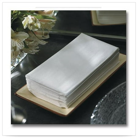- 8 x 17 LINEN LIKE White Guest Towel 1/4 Fold/Case of 600
