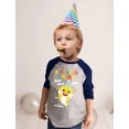 thumbnail image 2 of Baby Shark Toddler Birthday Shirt Birthday Boy Girl Shirt 3/4 Sleeve Baseball Jersey Toddler Shirt 4T Blue, 2 of 5