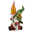 thumbnail image 2 of Estatua De Gnomo De Resina Con Lámpara Solar, Adornos De Estatuilla De Enanos, Decoración De Jardín Artesanal Resistente A La Corrosión Noticed HA035683-00, 2 of 6