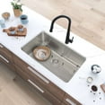 thumbnail image 5 of Stylish Dual Mount 27" Stainless Steel Single Bowl Kitchen Sink with Grid & Strainer S-406TG, 5 of 14