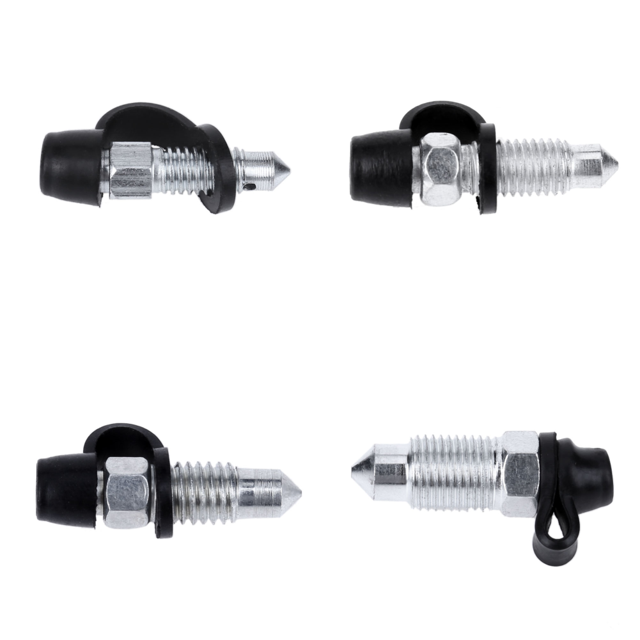 Bomba Freno para Motocicleta Y Coche Pinza Tornillo Purga Pezón (6x1mm Plateado)