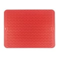 thumbnail image 1 of Toystoory Fácil limpiar usos amplios del cojín de drenaje del silicón contrario hechos con la estera de los platos del silicón Cocina y Comedor Rojo 40*30*0.5 CM, 1 of 6