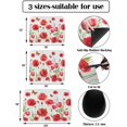 thumbnail image 3 of Red Poppy Flower Dish Drying Mat for Kitchen Counter, Super Absorbent Quick Dry Coffee Bar Mat Pad Thin Diatomaceous Sink Mat Non Slip Dish Drainer Mat 23.5x15.5 Summer Butterfly Watercolor Floral, 3 of 6