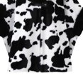 thumbnail image 4 of Fewfanhot Faux Fur Trim Cute Cow Print Poncho Cape, Warm Fleece Lined Open Front Wrap Coat for Women Winter, 4 of 5