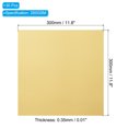 thumbnail image 2 of Uxcell 12"x12" Metallic Mirror Board Sheets, 30 Pack Dark Gold Cardstock Foil Board Reflective Sheet 250gsm, 2 of 4