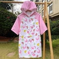 thumbnail image 3 of Faraee Unisex Kids Hooded Swim Cover Up Robe Boy Girl Terry Cloth Quick Drying Zip up Bathing Suit for Beach Pool Bath (7-13T,Pink), 3 of 6
