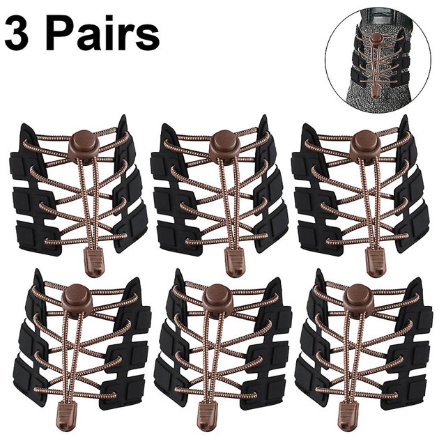 3 pares de cordones elásticos para zapatos, sin cordones, ajustables, sin cordones, de goma oso de fresa Hogar