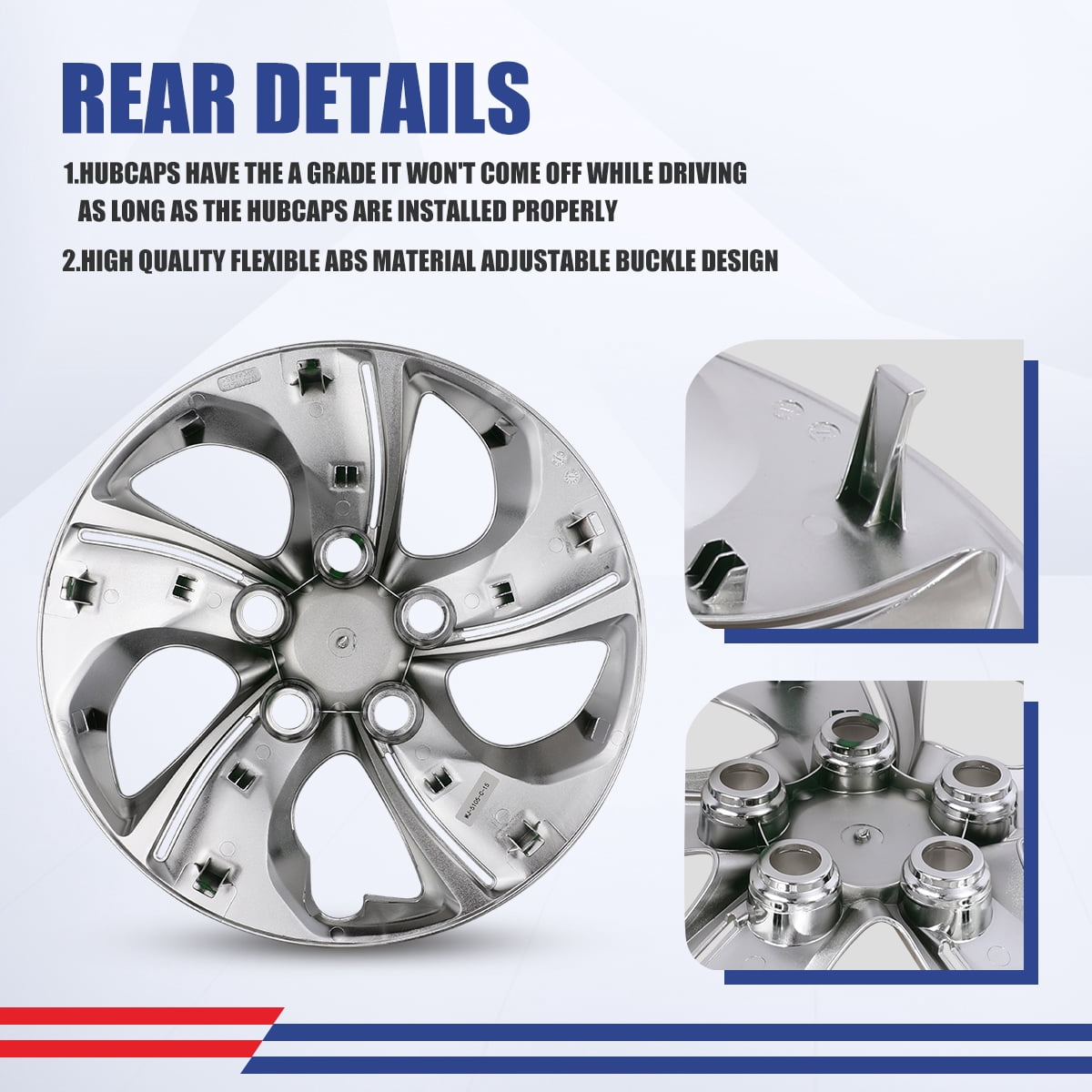 4Pcs/Set 15 inch Hubcaps for 2013-2015 Honda Civic Sedan,2013 Honda Civic Coupe Wheel Rims Cover,Chrome