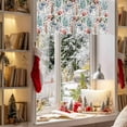 thumbnail image 3 of Christmas Ocean Valances for Windows, 54 x 18in, Snowman Shell Conch Starfish White Rod Pocket Kitchen Valance Curtain Light Filtering Window Treatments for Living Room Bedroom, 1 Panel, 3 of 7