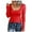 Red, variant on HXWCHs Women Solid Essential T Shirt Women's Long Sleeve Ribbed Knit Fitted T-Shirt Basic top for Everyday Comfort S Black