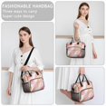 thumbnail image 6 of OBREWU Pink and Gold Marble Texture Women's Insulated Leakproof Large Lunch Bag, Oxford Cloth, 6 of 7