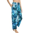 thumbnail image 2 of Xecao Blue Kyanite Women's Straight Lounge Pajama Pants: The Epitome of Relaxed Sleepwear, 2 of 9