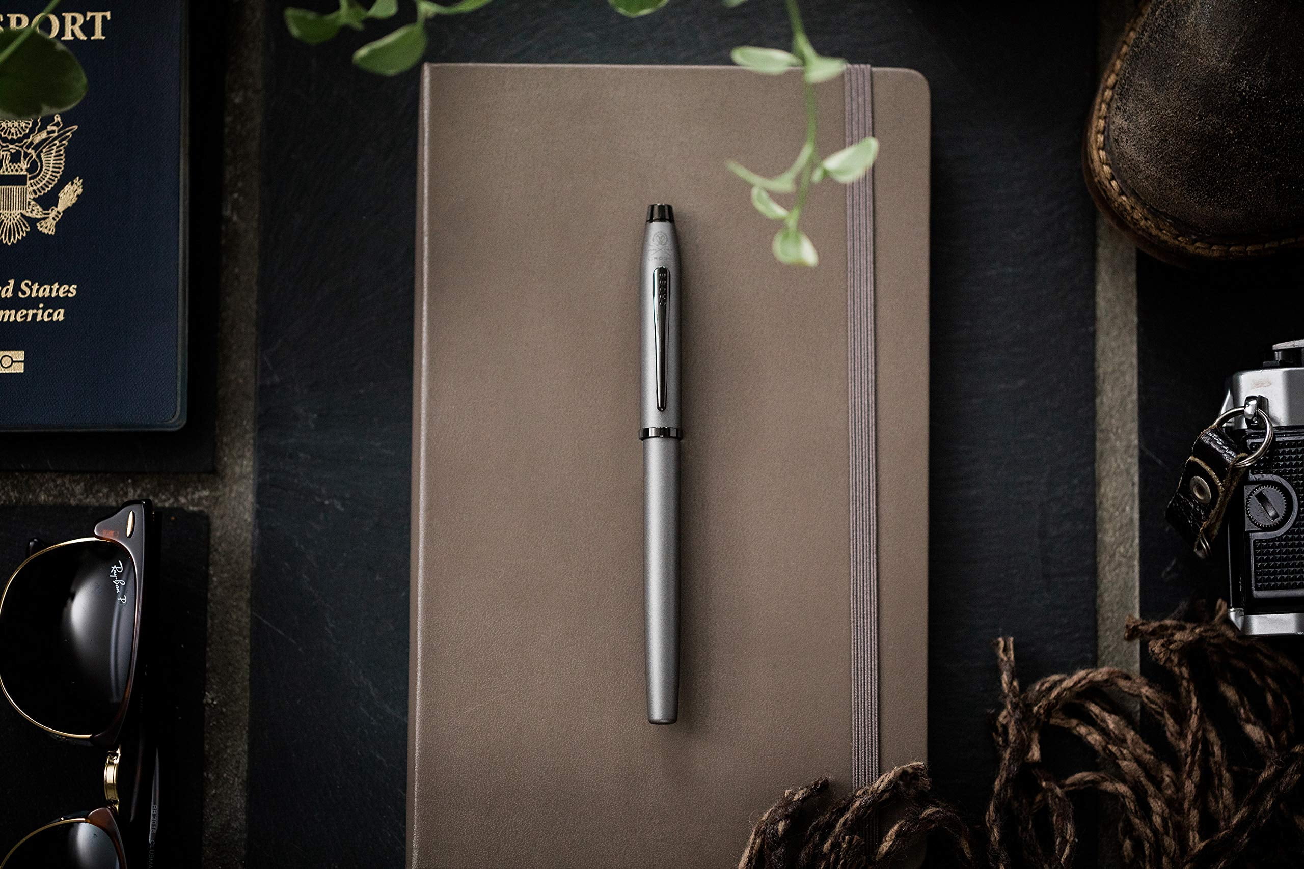Cross Century® II Gunmetal Gray with Polished Black PVD Appointments and Polished Black PVD Coated Stainless Steel Fine Nib Fountain Pen