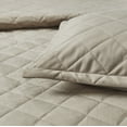 thumbnail image 5 of Home Soft Things 5 Piece Velvet Quilted Bedspread Set - Oatmeal - Oversize King (122" x 106"), 5 of 6